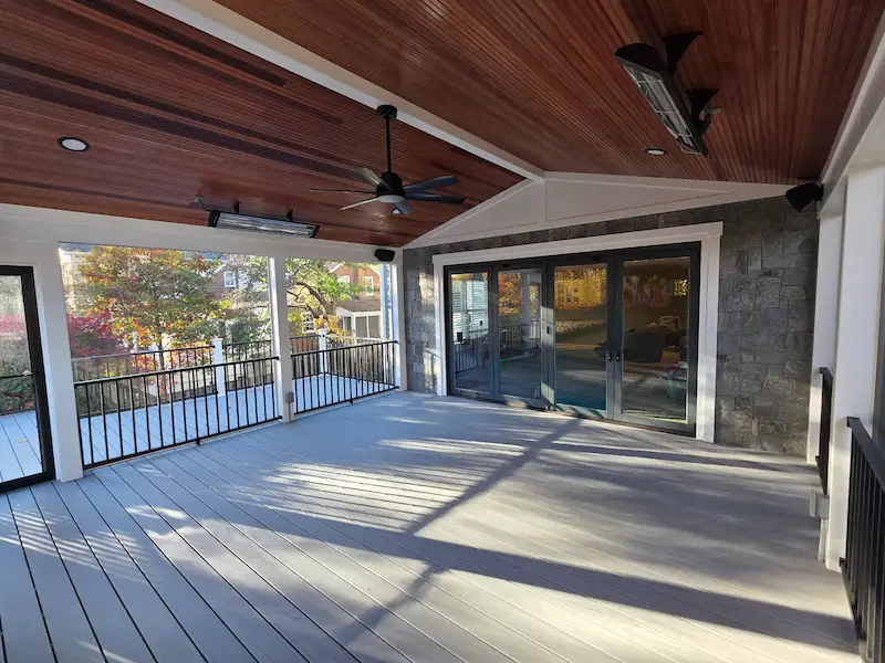 Custom composite deck and screened porch builder in Vienna VA