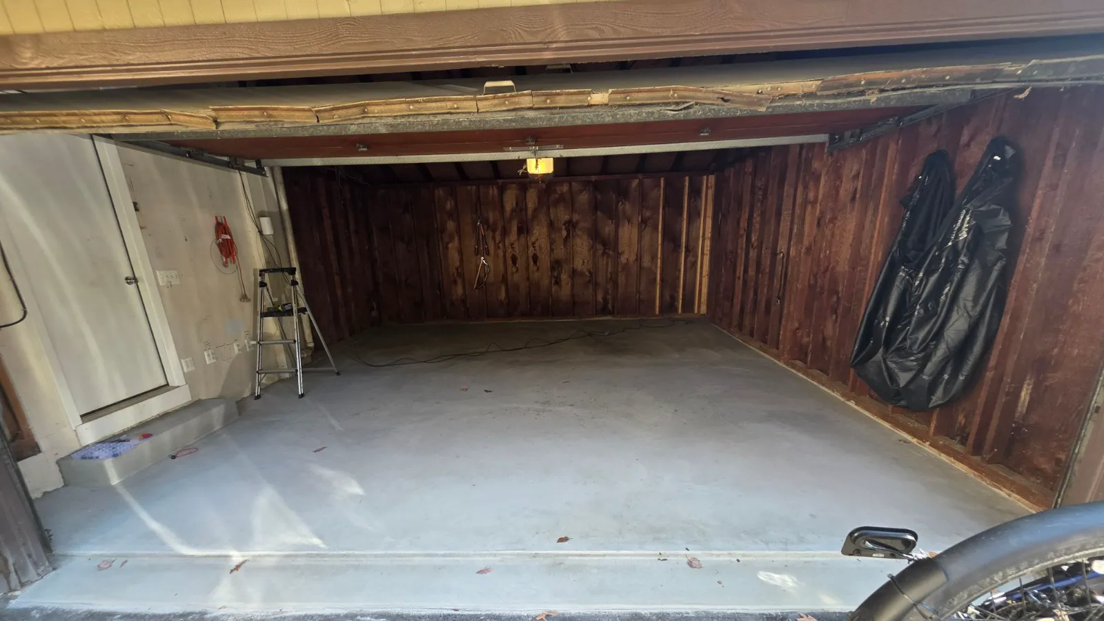 Rebuilt elevated garage slab in Annandale, VA, carried on new footings, piers and grade beams by Tuck GC