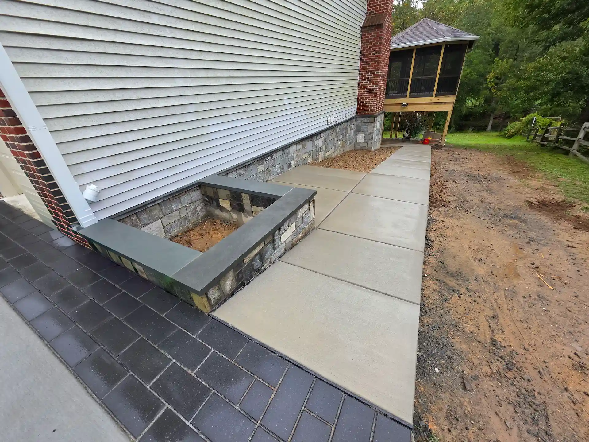 Custom Masonry Garden Planter Walls in Northern VA