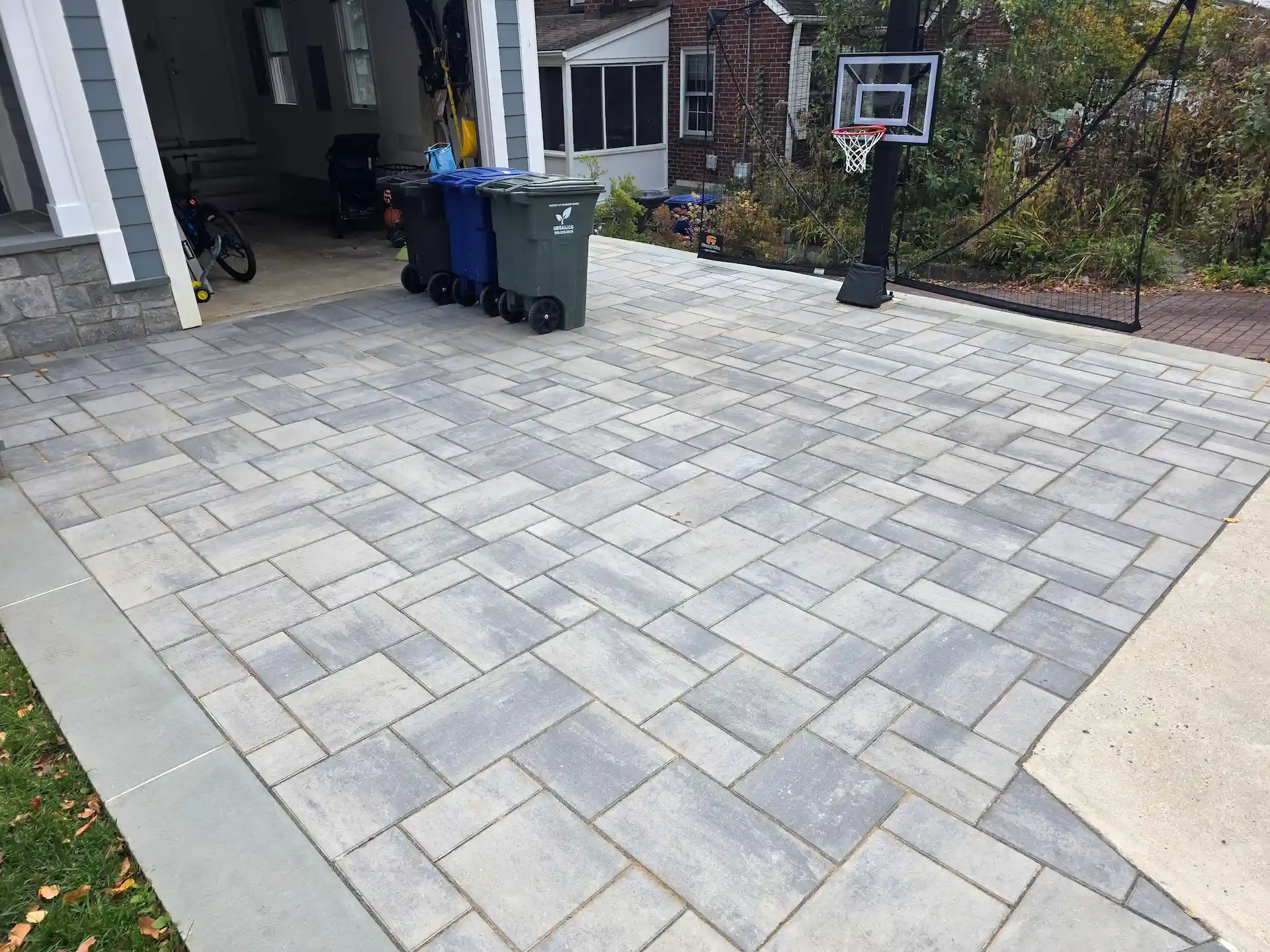 Engineered Permeable Paver Driveway in Arlington VA