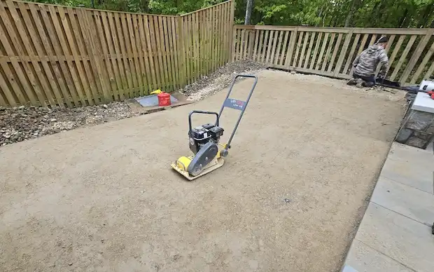 Deep excavation with RC6 recycled concrete base