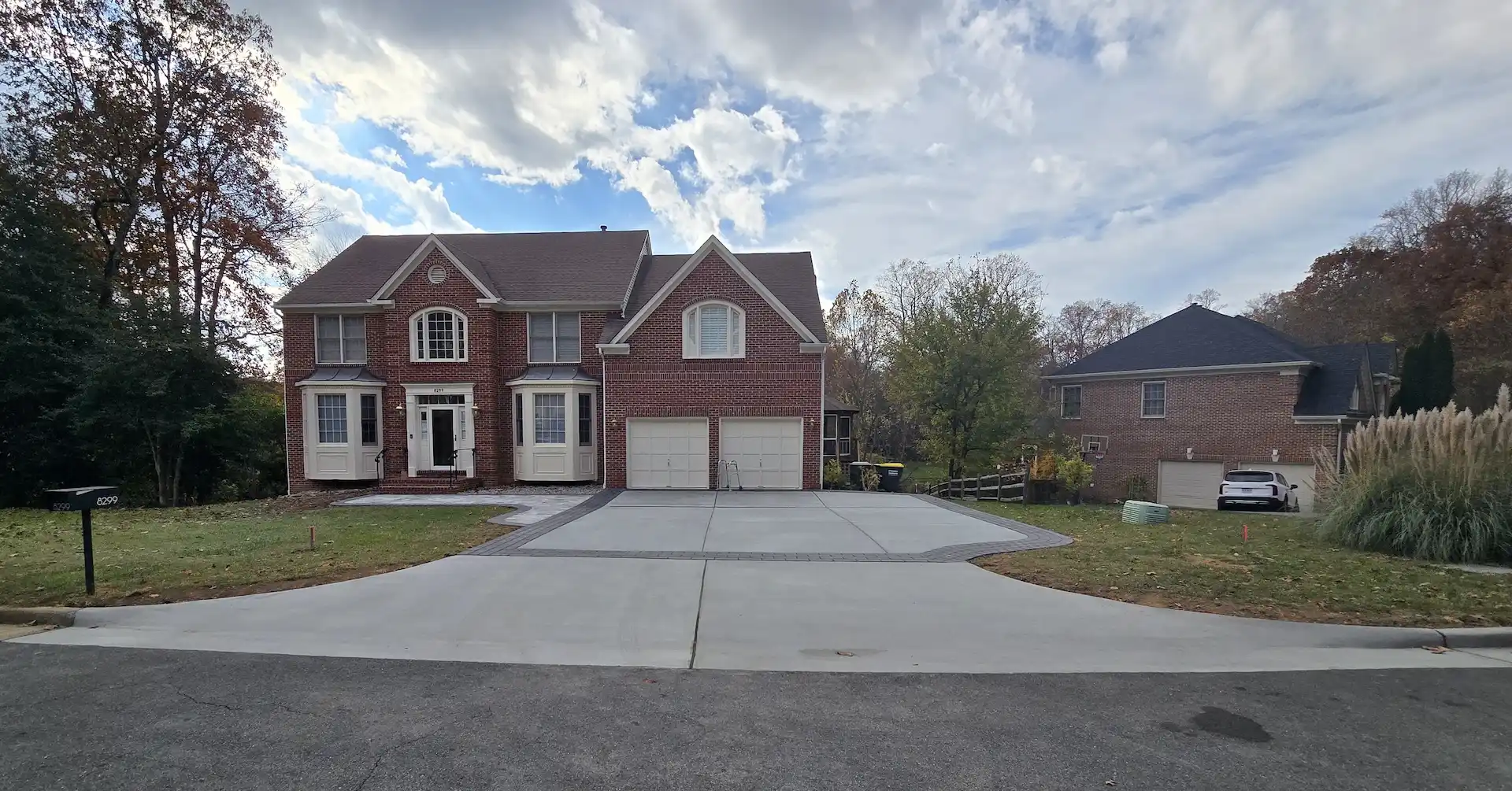 VDOT concrete driveway apron and curb cut in Northern Virginia